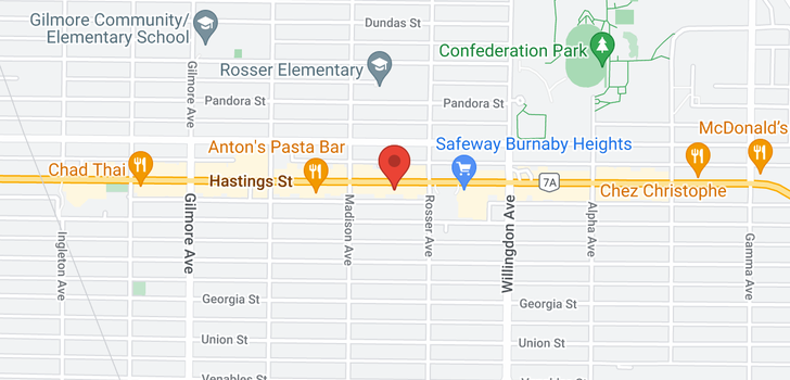 map of 304 4352 HASTINGS STREET